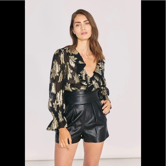 2X “HOST PICK” IRO Metallic Puff Sleeve Blouse - Picture 5 of 11